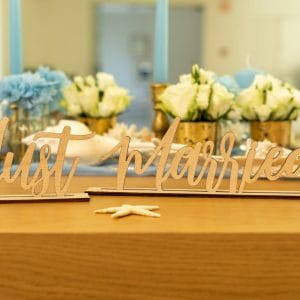 Letras Madeira Just Married