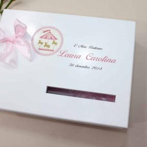 Caixa Envelopes Batismo Carrocel